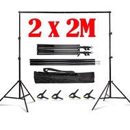 2.6X3M Backdrop Stand 2MX2M Photo Video Studio Adjustable Backdrop Stand for Parties Wedding Photogr