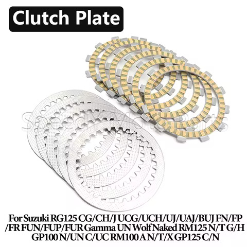 Motorcycle Clutch Plate Friction Disc Kit For Suzuki RG125 Gamma RM125 GP100 RM100 GP125 RG RM GP 12
