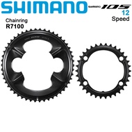 SHIMANO เฟืองโซ่ R8100 105 R7100 110BCD จักรยานเสือหมอบ12สปีด50-34ตัน52-36ตันชุดจานจักรยานเสือหมอบสำ