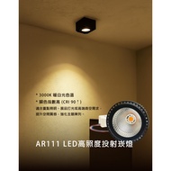 AR111 LED High Illumination Projection Light Source Bulb|Black 25W 3,000k (Need To Match AR111 Squar