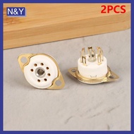 N&Y   2 PCS 7pin B7G Ceramic Vacuum Tube Soet Valve Base For 6Z4/EAA91/EC92, Etc. Vintage Audio Ampl