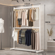 LG Rak Gantungan Baju Besi Stand Hanger Double Gawang Baju Gantungan Baju Minimalis Jemuran Pakaian