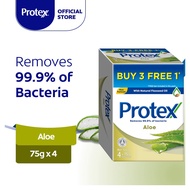 Protex Aloe Vera AntiBacterial Bar Soap Valuepack Eliminates 99.9% Bacteria (75g x 4)