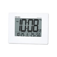 Seiko clock alarm clock radio digital display combined calendar temperature humidity display large screen white pearl SQ770W SEIKO