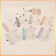 Eco-Friendly Mini Binder Notebook Colorful 5-Ring Photo Album Transparent Kawaii M5 Binder Notebook