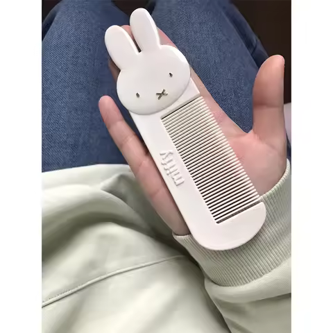 Kawaii Miffy Cute Anti-static Hair Comb Home Close Tooth Comb Portable Straight Hair Long Hair Comb 