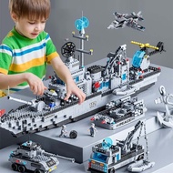 【SG-spot】8in1 Chinese Building Blocks Aircraft Carrier Fujian Ship Destroyer  Assembled Toys Gift