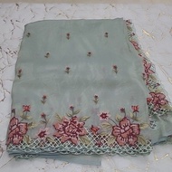 METALIC BLUE TISU SILK SAREE WITH CUTWORK BORDER AVAILABLE