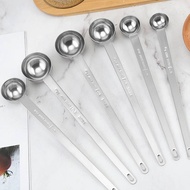 FAMY Coffee Scoops Long Handle 201 Stainless Steel Milk Coffee Powder Scoop Measuring Spoon Fits Cof