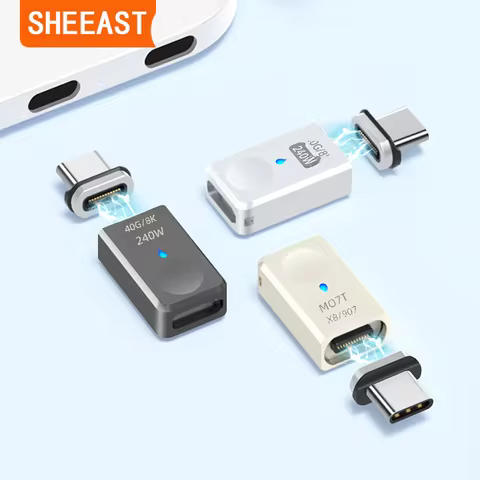 Magnetic USB-C to USB Type C Adapter USB4 240W 40Gbps 8K 24Pin for Macbook pro, Steam Deck, iPhone 1
