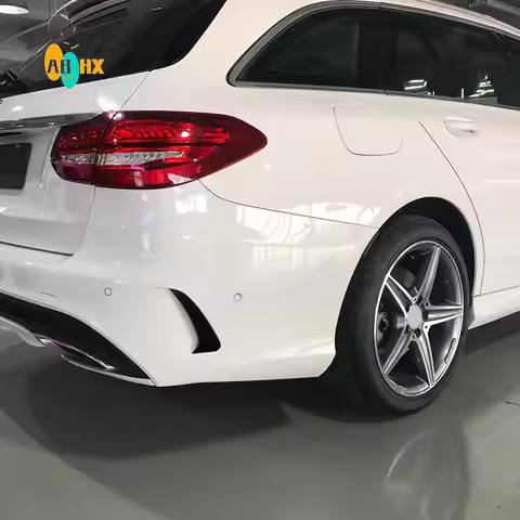 ABHX-Rear Bumper Spoiler Side Canard For Mercedes For Benz C Class Estate S205 C180 C200 For AMG Bla
