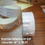 Stiker 3M Reflective Sarang Tawon Model EGP Ukuran 2" X 15.M Putih