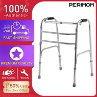 PERIMOM Adult Walker Multi-functional Lightweight foldable stainless steel Walking Aid aids Crutches Canes Toilet Armrest Elderly Handicapped walker