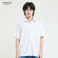 (PAINKILLER) SPIRIT OPEN COLLAR SHIRT / เสื้อเชิ้ตผู้ชาย แขนสั้น เสื้อผ้าผู้ชาย แฟชั่นผู้ชาย เพนคิลเ