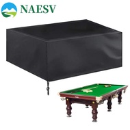 NAESV Billiard Table Cover, 7/8/9 Feet Oxford Cloth Pool Table Dust Cover, Durable Black with Drawst