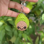GANTUNGAN Handmade Knitted Avocado Keychain | Avocado Crochet Keychain