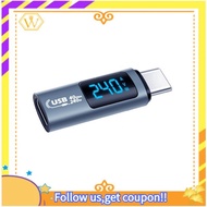 【W】USB C OTG Adapter Type C to USB Type-C 40Gbps 240W Digital Display OTG Adapter Data Transfer Adap