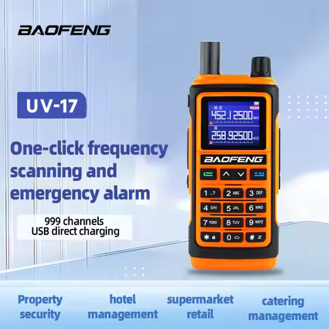 1PC Baofeng Original UV-17 999CH Long Distance Two-Way Ham Radio Multi-Band AM Air Band High Frequen