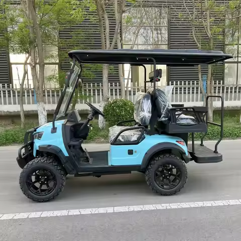 High Speed Customizable Electric Golf Cart 2 4 6 Passengers 60V 4KW Motor Solar Panel Power Panel Cl