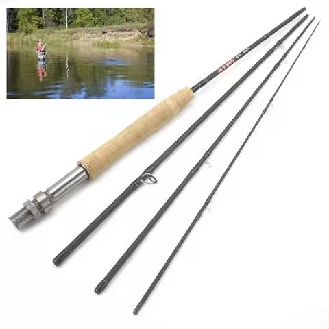NEW 2.1M 7FT Fly Fishing Rod Carbon Fiber 5/6 WT Slow Action Cork Handle 4 Sec Lightweight River Fly