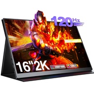 UPERFECT [Local delivery]   2K QHD 120HZ Portable Monitor Mobile Display 16 Inch 100% sRGB Color Gamut IPS LCD Screen With USB Type-C 3.1 Standard HDMI Matte Screen FreeSync Eyecare USB C   2560X1600 Included Smart Case