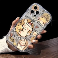 Christmas puppy For iPhone 15 Plus Pro Max 14 13 12 11 / Xs Max Xr 7 8 Plus 6 6S Plus wave cream Soft shell anti-fall phone