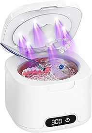 HomeBeyond Dental Ultrasonic Retainer Cleaner, 49kHz Cleaning Pod for Dentures, Mouth Guards, Aligne