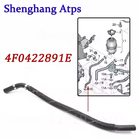 Power Steering Return Oil Hose to Oil Container For Audi A6 , A6 Allroad C6 3.0 3.2 2006-2011 4F0422