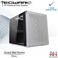 Tecware Quad Mid Tower WHITE - Tempered Glass MATX Gaming Case