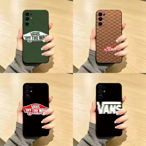V-vans LOOG Brand Phone Case For Samsung S25,S24,S21,S22,S23,S30,Ultra,S20,Plus,Fe,Soft Silicone Bla