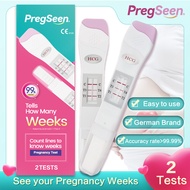 PREGSEEN Pregnancy Weeks Test 2Test/Box Women Pregnancy Test Kit Fertility Tests Calculate HCG Hormo
