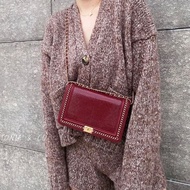 Chanel手柄宮廷leboy中號酒紅色蜥蜴皮 25*14*7.5 98新配件塵袋保卡