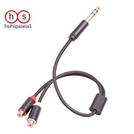 6.35mm Male to Double   Female Audio Adapter Cable Accessory  Female to 1/4 Inch Splitter Cable, 6.3
