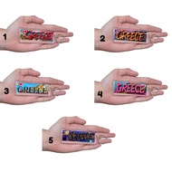 Rectangle Keychain Souvenir - I love Greece Design