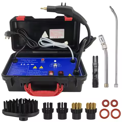 Pressurized Steam Cleaner Heavy Duty Portable Steamer with Voice Broadcast 3 Gears Adjustable Cold/H