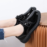 2020 black leather shoes for women shoes style women2020 black Small leather shoes women British sty