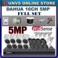 DAHUA 5MP Full Complete dahua 16 CHANNEL HD 5MP 16CH DVR + Camera + HARD DISK + Power Supply box + C