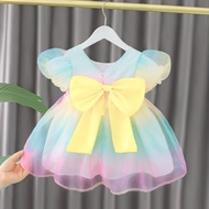 Baby 2025 New Style 0-4 Years Old One Year Old Dress Little Girl Fashion 1 Korean Version Princess D