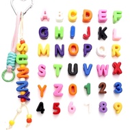 From (Random Color 5 Baht Each.) (Choose The Of 9 There Are A-Z And 0-9 Large Letter Beads.