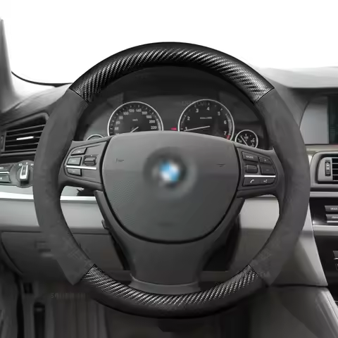 38cm Leather non-slip Car Steering Cover For Bmw E39 E46 E60 E87 E90 F10 F20 F30 X1 X2 X3 X4 X5 X6 X