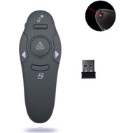 DigitCont - 無線射頻2.4GHz USB多功能簡報遙控器/雷射筆/簡報筆/（即插即用，範圍最大至328 ft.，5mW紅色激光）【黑色/黑灰】