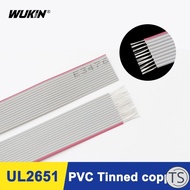 TS 1.27mm Gray Flat Data Cable Wire 10 14 16 20 26 Pins AWG 28 UL2651 300V for 2.54mm IDC Connector