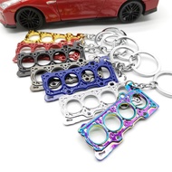 Car Engine Cylinder Gasket Modification Parts Metal Key Chain Creative Metal Keychains Spot 10B4