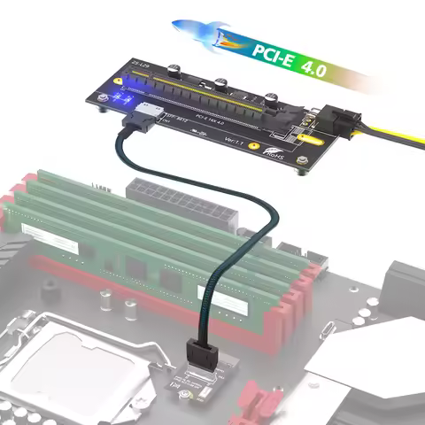 M.2 to PCIe 4.0 X16 External GPU Adapter, Oculink SFF-8611 Cable, for 2230/2280 NVMe SSD Slot 6-Pin 