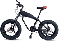 Fashionable Simplicity 20 Inch Mountain Bikes 30-Speed Overdrive Fat Tire Bicycle Boys Womens Aluminum Frame Hardtail Mountain Bike with Front Suspension (Color : Black, Size : 3 Spoke)
