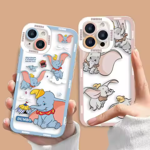 Disney Elephant Dumbo Clear Phone Case For VIVO S1 Z1X V20 V21 V21E V23 V23E V25 V27 V27E V29E V30E