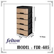 Felton FDR 485 (5 Tiers) Drawer / Clothes Storage /Clothes Cabinet /Multipurpose
