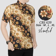 CBS 704 BATIK PRIA SLIMFIT LENGAN PENDEK COLIN DION