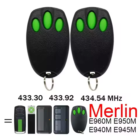 2PCS/Pack.100% Compatible with Merlin+ / 94335E / 4335E / Merlin+ 2.0 / TX2EV 433.92MHz Garage Remot