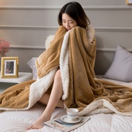 Autumn Winter Double Layer Thickened Warm Lamb Wool Blanket Foreign Trade Blanket Milk Wool Throw Bl